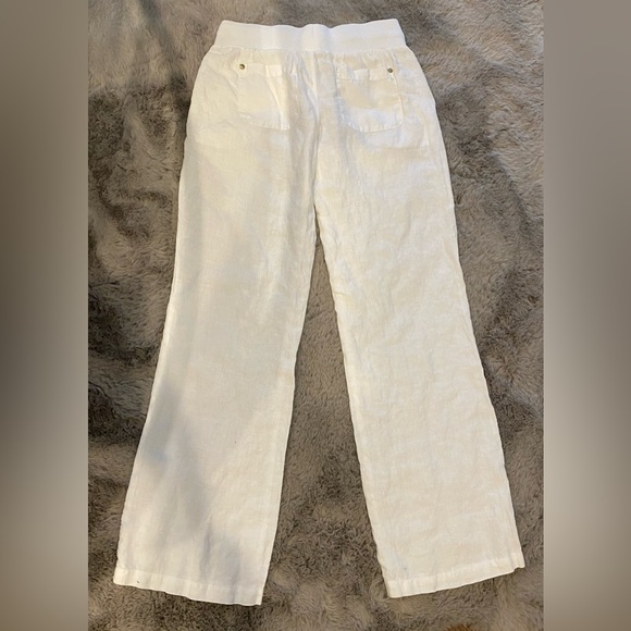 Guess white casual pant Small machine washable - Picture 2 of 7